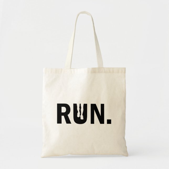 Tote Bag Course de silhouette pour le marathon de coureur (Devant)