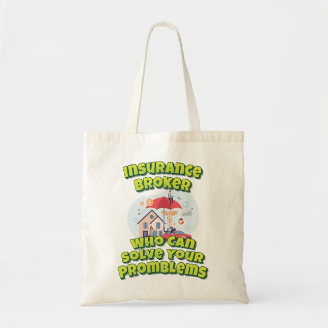Tote Bag Courtier d'assurance qui peut résoudre vos problèm (Devant)