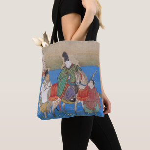 Tote Bag Courtisan masculin traversant à cheval la rivièr
