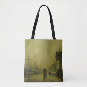 Tote Bag Coutumes H de docks de John Atkinson Grimshaw  
