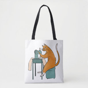 Tote Bag Couture vintage de chat