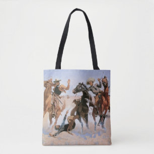 Tote Bag Cow-boys d'autrefois, Aidant un camarade par Remin