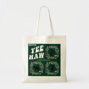 Tote Bag Cowboy à cheval howy'all Boots vert olive