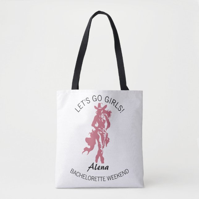 Tote Bag Cowgirl Crew Fête d'Enterrement de Vie de Jeune Fi (Devant)
