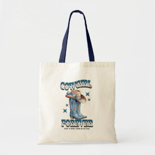 Tote Bag Cowgirl pour toujours – Bottes et chapeau de style