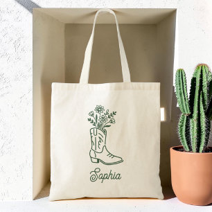 Tote Bag Cowgirl Vert Chasseur Bachelorette Demoiselle d'Ho
