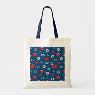 Tote Bag Crabe avec bouée de sauvetage
