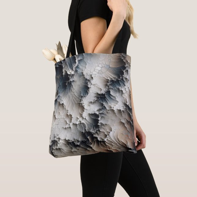 Tote Bag Crackle texturé Abstrait contemporain (De près)