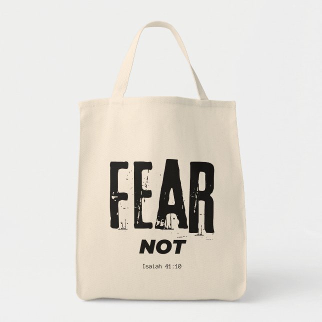 Tote Bag Crainte non pas Verse de la Bible (Devant)