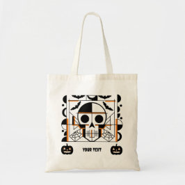 Tote Bag Crâne à l'Halloween, chauves-souris, toiles d'arai