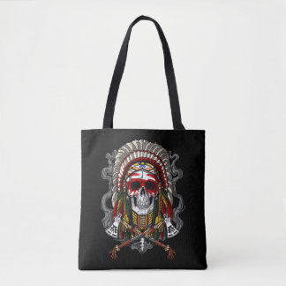 Tote Bag Crâne amérindien en chef