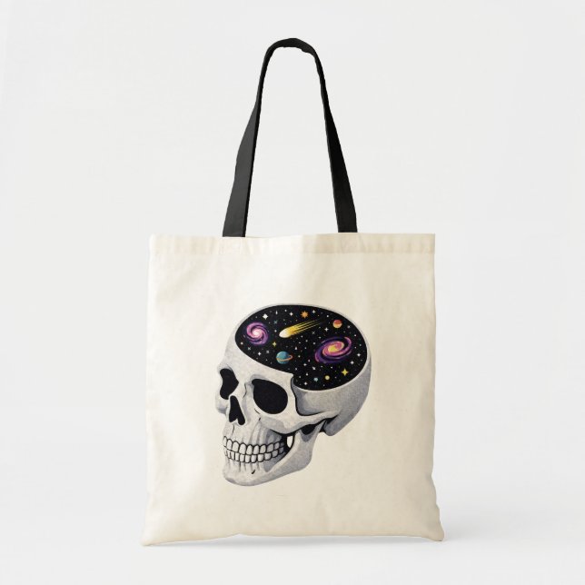 Tote Bag Crâne de l'espace (Devant)