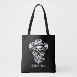 Tote Bag Crâne effrayant Vibes mortelles Halloween