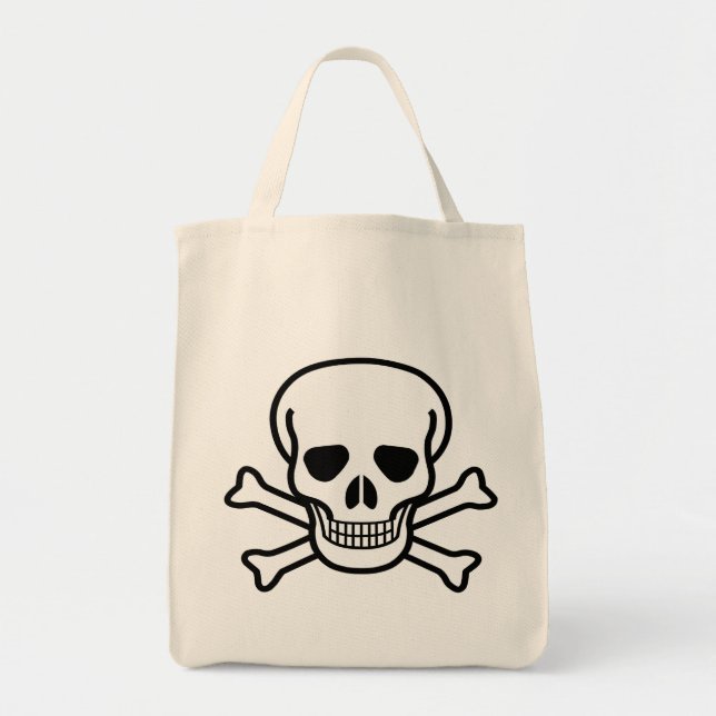 Tote Bag Crâne et os croisés (Devant)
