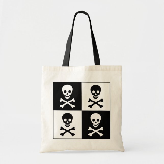 Tote Bag Crâne et os croisés (Devant)