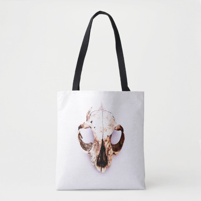 Tote Bag CRÂNE fourre-tout d'ÉCUREUIL blanc (Devant)