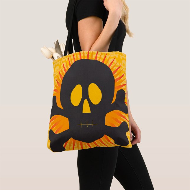 Tote Bag Crâne noir et os croisés (Créateur téléchargé)