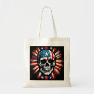 Tote Bag "Crâne patriotique : rébellion des étoiles et des 