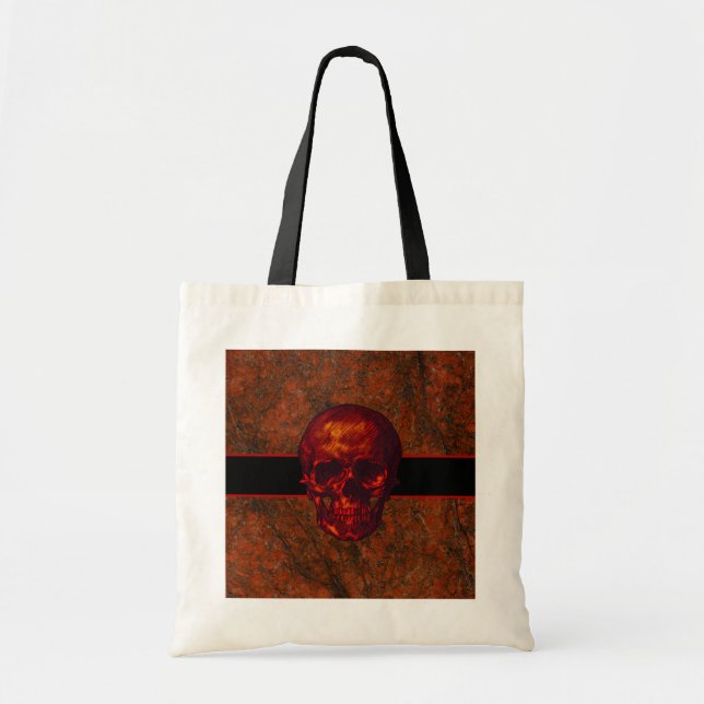 Tote Bag Crâne rouge (Devant)