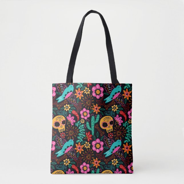 Tote Bag Crânes à sucre (Devant)