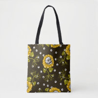 Crânes de tournesol : Unique Motif sans fil.
