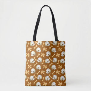Tote Bag Crânes et os éffrayants motif d'Halloween