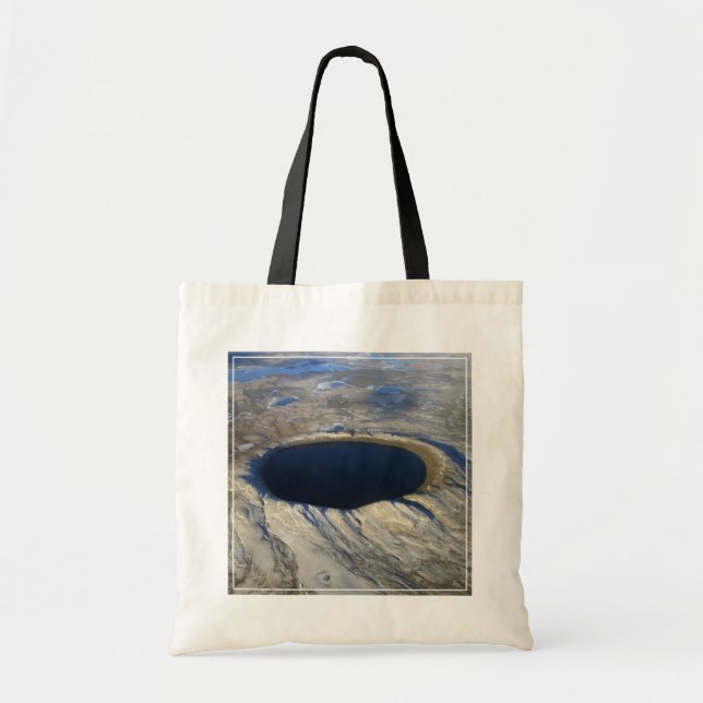 Tote Bag Cratère aérienne Pingualuit, Québec, Canada. (Devant)