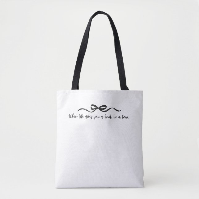 Tote Bag Cravate a Bow Personnalisé Fourre-tout (Devant)