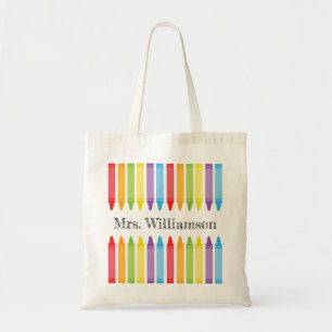 Tote Bag Crayons arc-en-ciel personnalisés Appréciation de