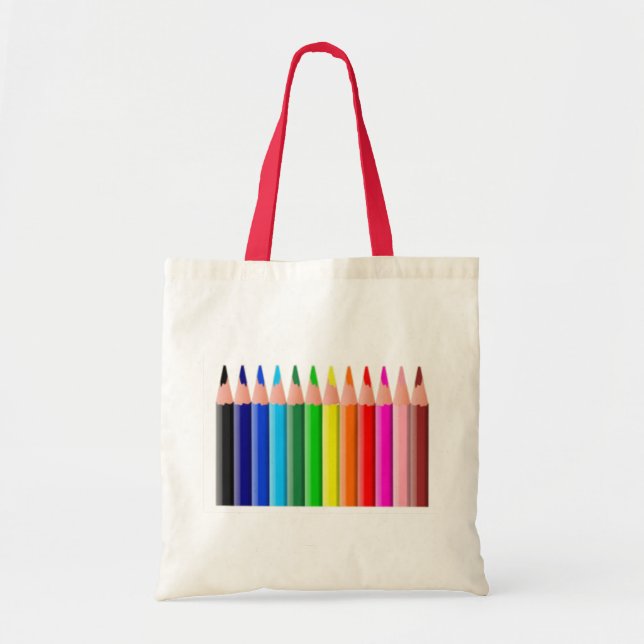 Tote Bag Crayons colorés (Devant)