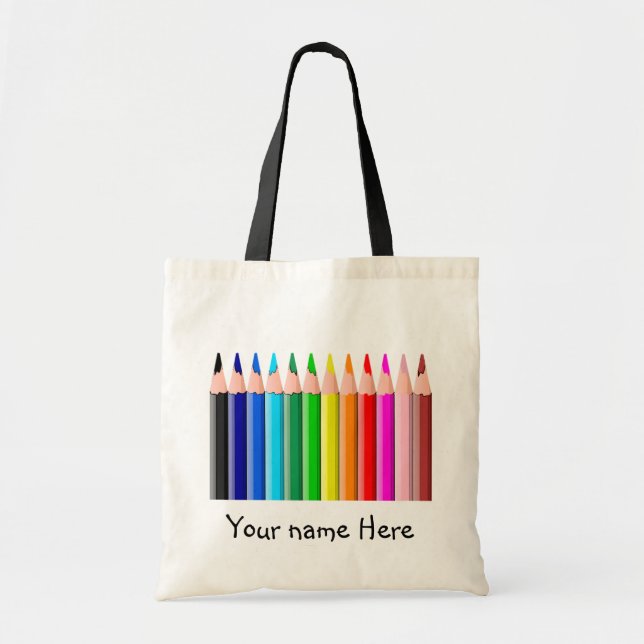 Tote Bag Crayons - customisés (Devant)
