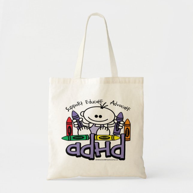TOTE BAG CRAYONS DE TDAH (Devant)