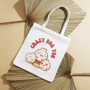 Tote Bag Crazy Boa You - Cute Bao Food Pun