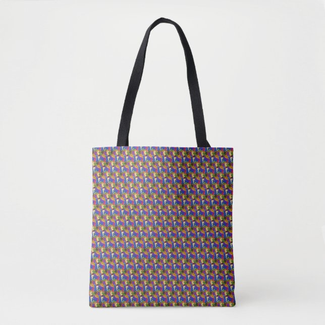 Tote Bag Crazy Cross yeux planaire (Devant)