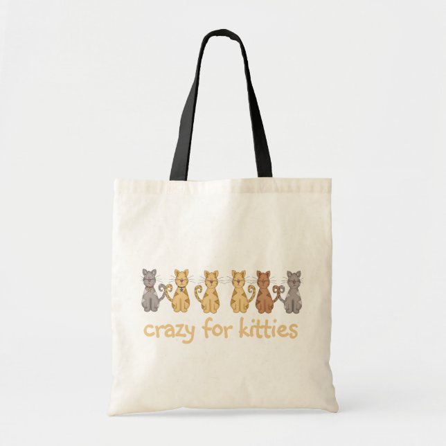 Tote Bag Crazy For Kitties T-shirts et cadeaux (Devant)