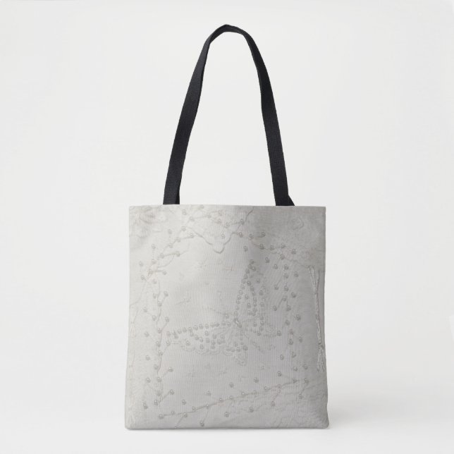 Tote Bag Crazy Quilt Embrodé Panneau Design (Devant)