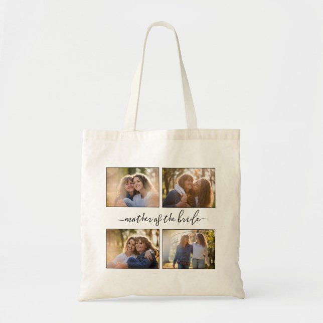 Tote Bag Création d'un collage photo personnalisé Mère de l (Devant)