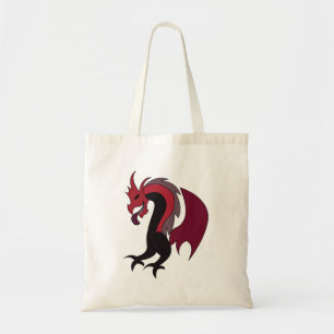 Tote Bag Créature mythique Dragon Rouge Noir