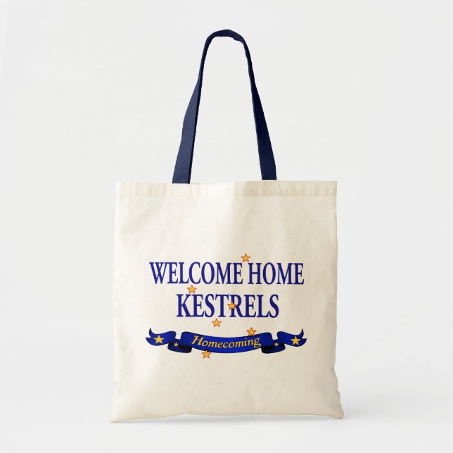 Tote Bag Crécerelles à la maison bienvenues (Devant)
