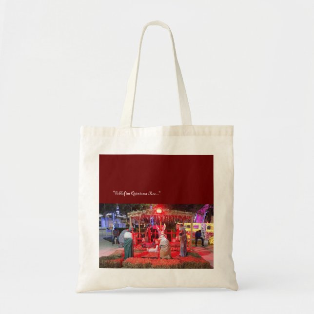 Tote Bag crèche - looking@phones ornement céramique (Devant)