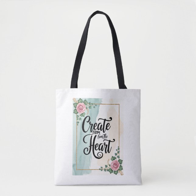 Tote Bag Créer À Partir Du Coeur (Devant)