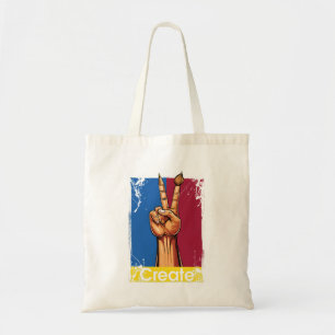 Tote Bag Créer un signe de paix à la main artistique Inspir
