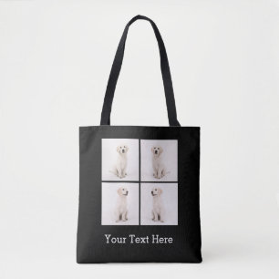 Tote Bag Créez le chat de chien de photo de famille