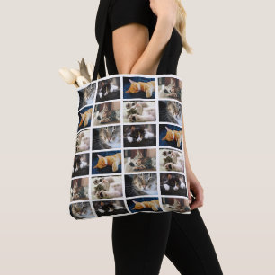 Tote Bag Créez votre propre bordure blanche de collage pho