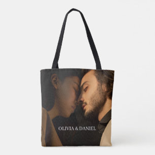 Tote Bag Créez Votre Propre Cadeau Photo de Couple