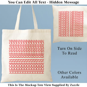 Tote Bag Créez votre propre message caché court 148R