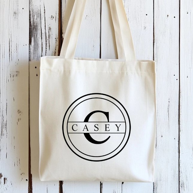 Tote Bag Créez votre propre monogramme personnalisé (Créateur téléchargé)