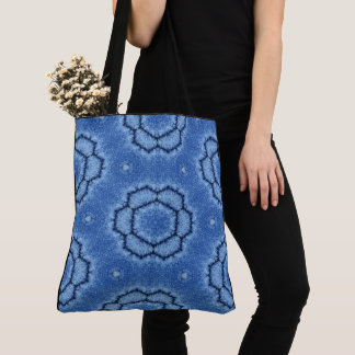 Tote Bag Créez Votre Propre Motif De Fleur En Jean Bleu Per