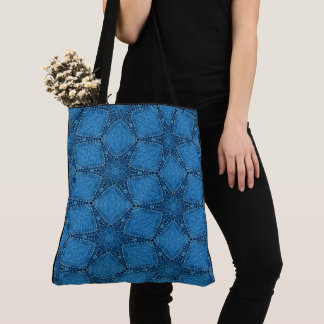Tote Bag Créez votre propre Motif de patchs bleu Jean perso