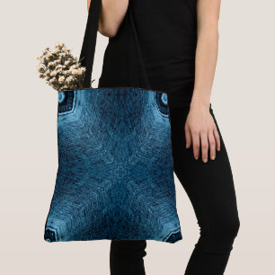 Tote Bag Créez votre propre Motif X miroir bleu personnalis